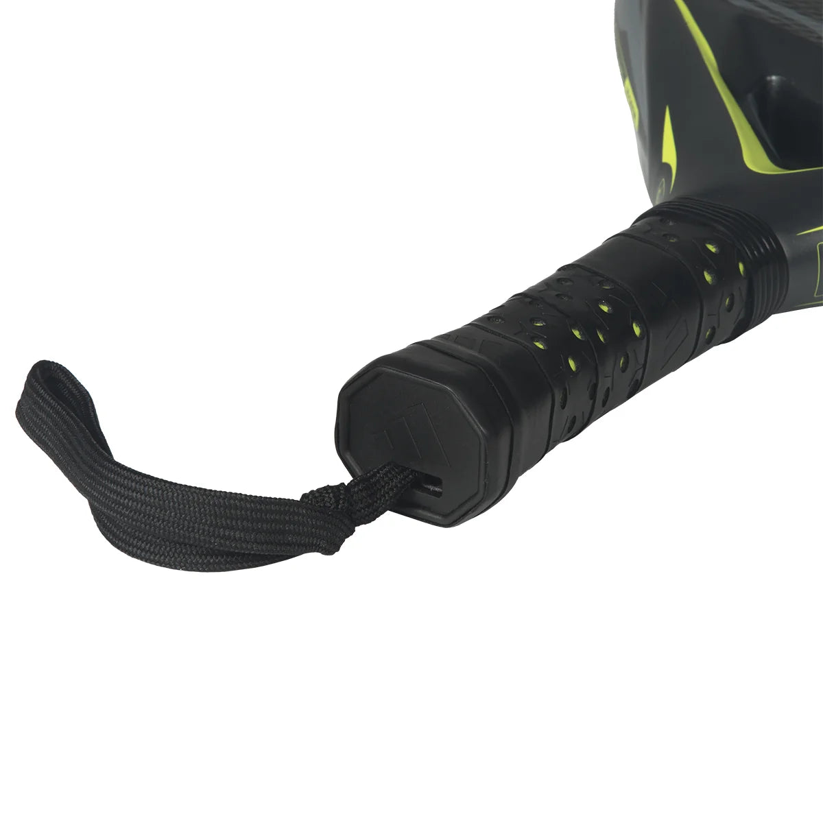Adidas Arrow HIT Carbon padel racket - handle, grip and wrist strap detail