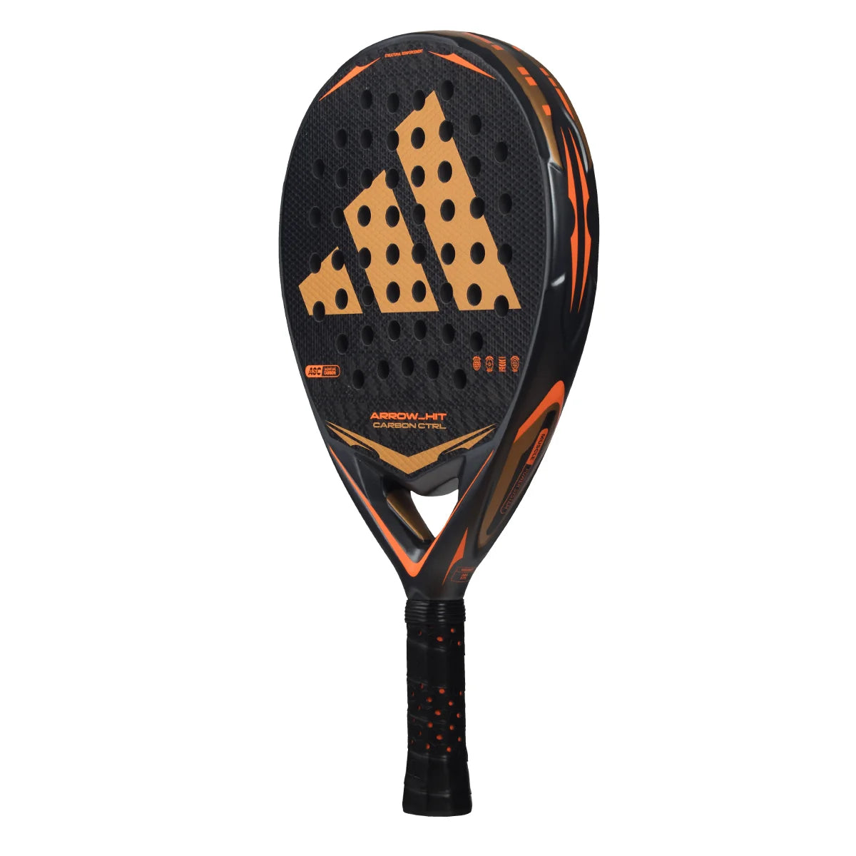 Adidas Arrow HIT Carbon CTRL padel racket - angled view