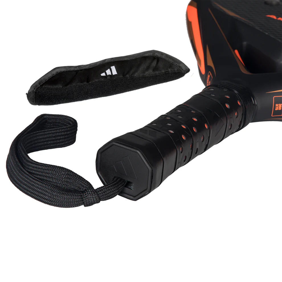 2026 Adidas Arrow HIT CTRL padel racket - grip and wrist strap detail