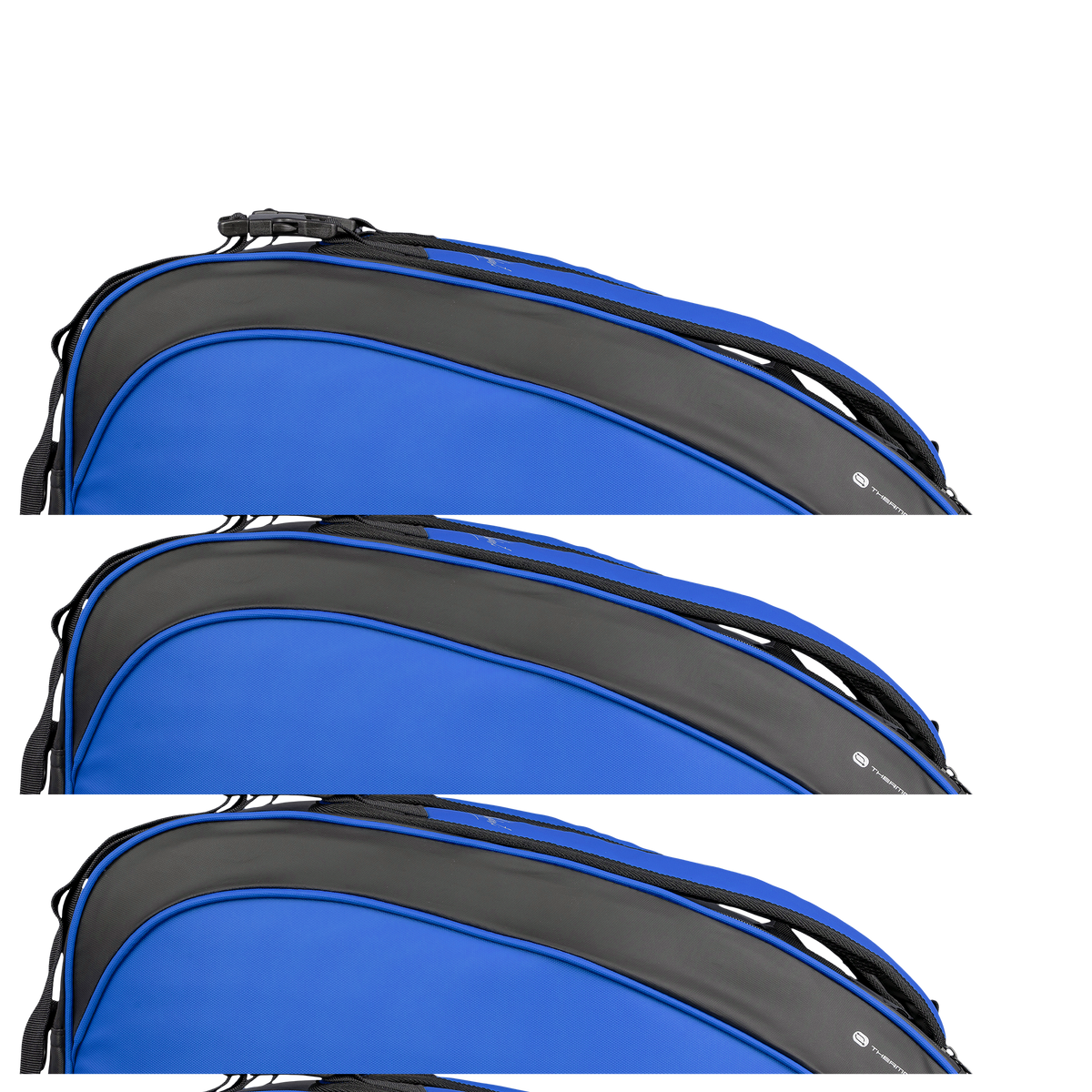 Nox ML10 Team Bag Black | Blue - angled view showing the compartments