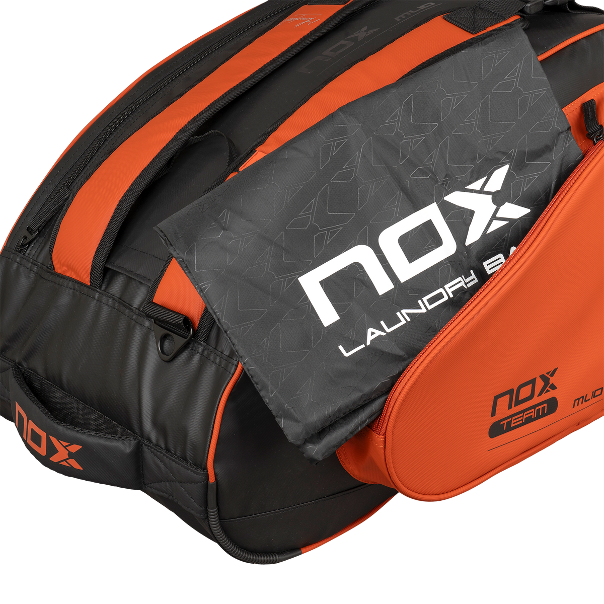 Nox ML10 Team Bag Black | Clay - angled view showing the compartments