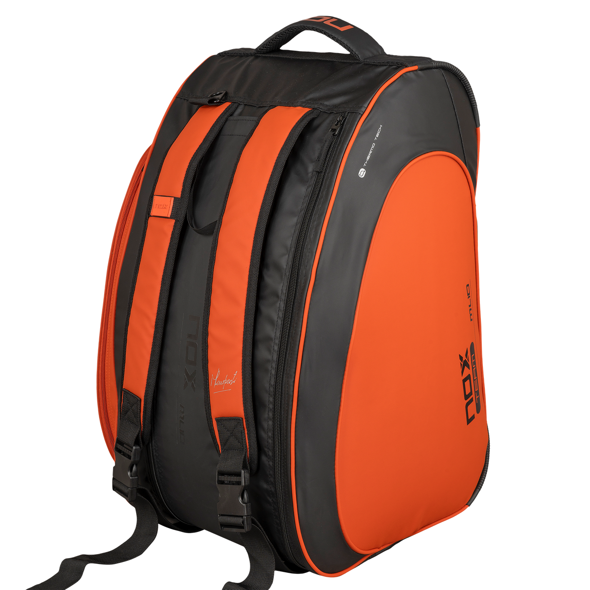Nox ML10 Team Bag Black | Clay - rear view showing the harness
