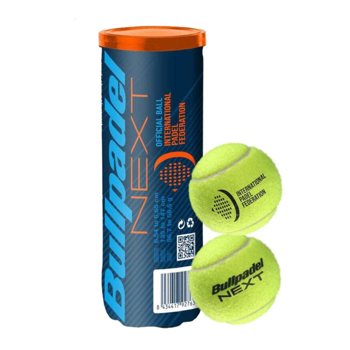 Bullpadel Next Balls - blue tube with two balls alongside