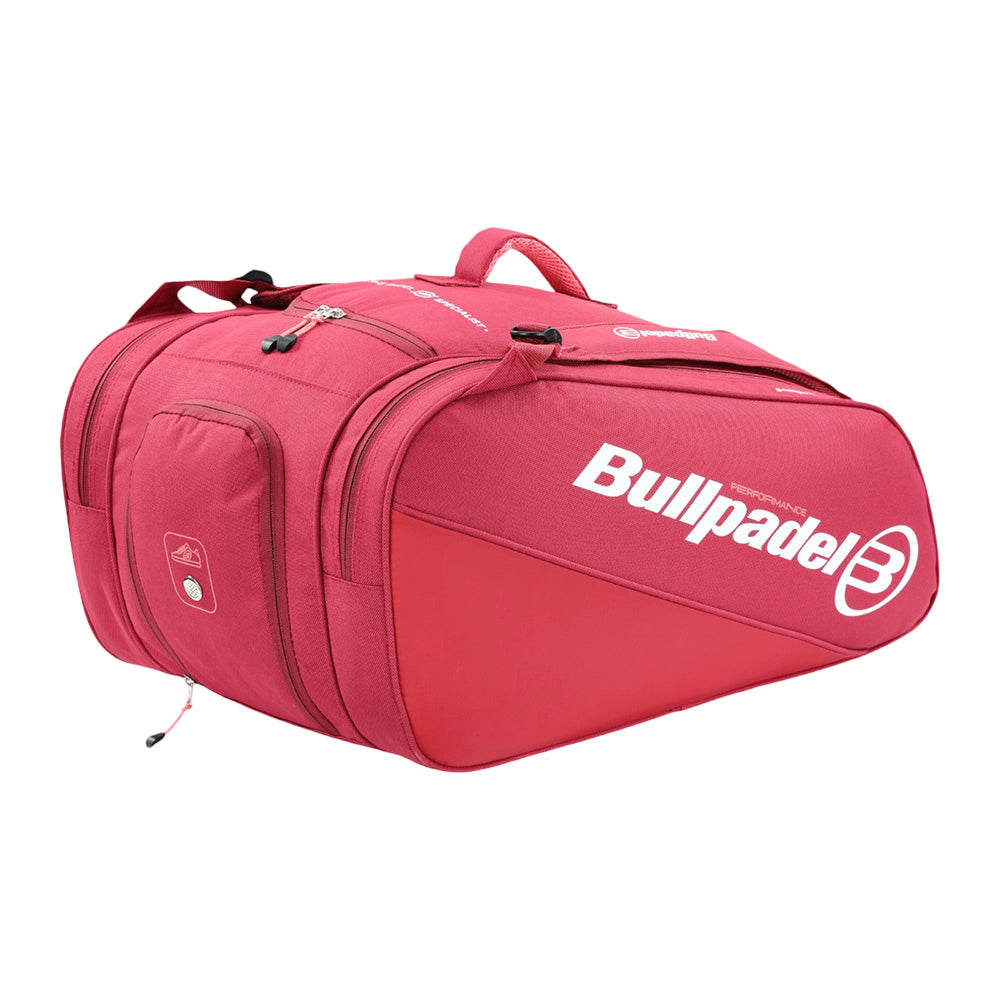 2025 Bullpadel Performance padel racket bag (Red) - angled view