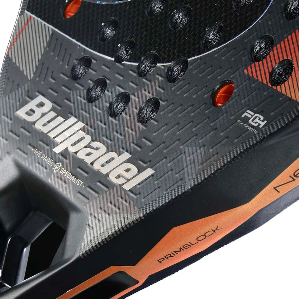 2026 Bullpadel Neuron 02 Edge padel racket - close-up of the frame edge and hitting surface