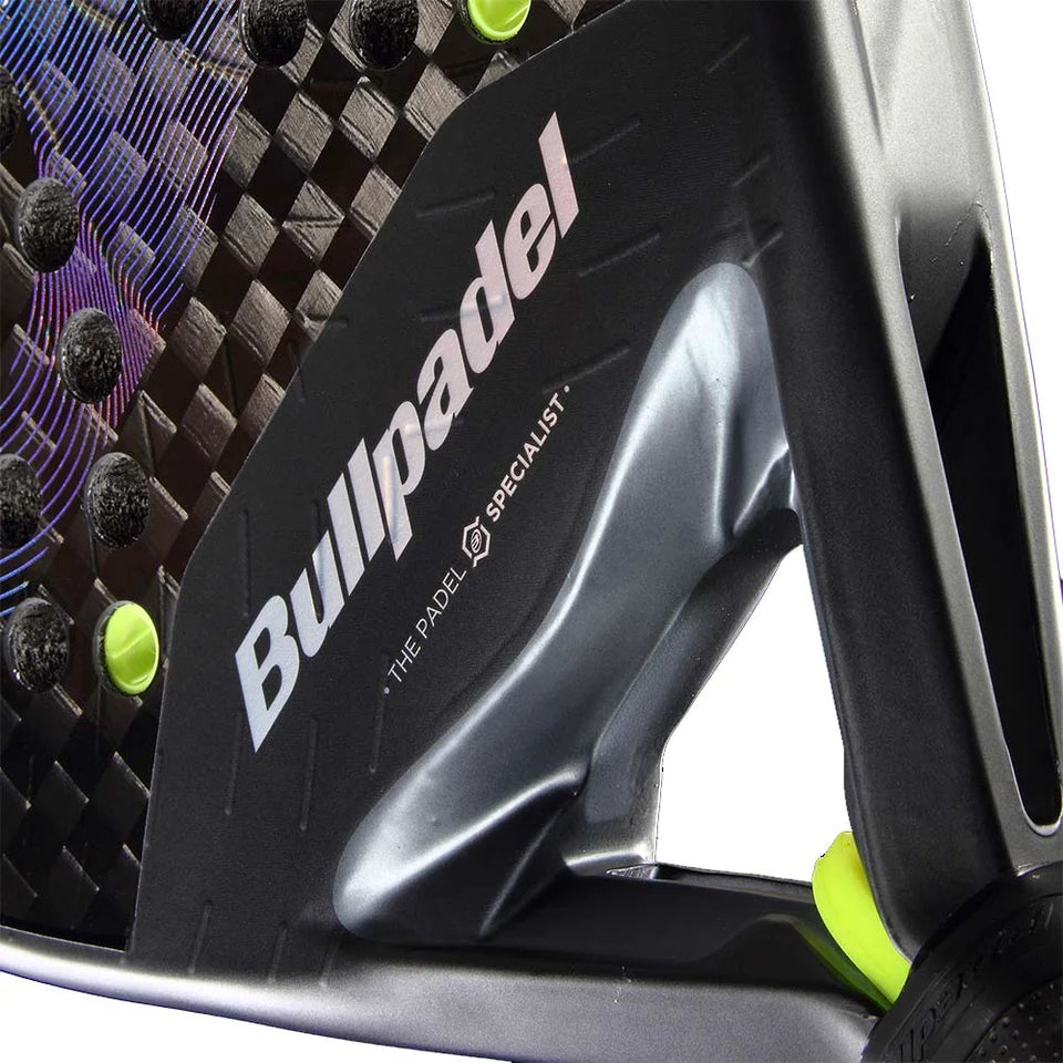 2026 Bullpadel Xplo padel racket - close-up of the heart bridge