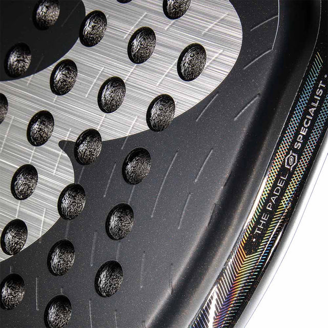 2026 Bullpadel Xplo Comfort padel racket - close-up of the textured hitting surface
