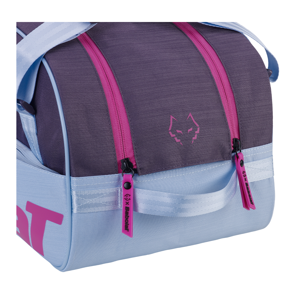 2027 Babolat Court S Juan Lebrón padel racket bag (Purple/Sky Blue) - detail view