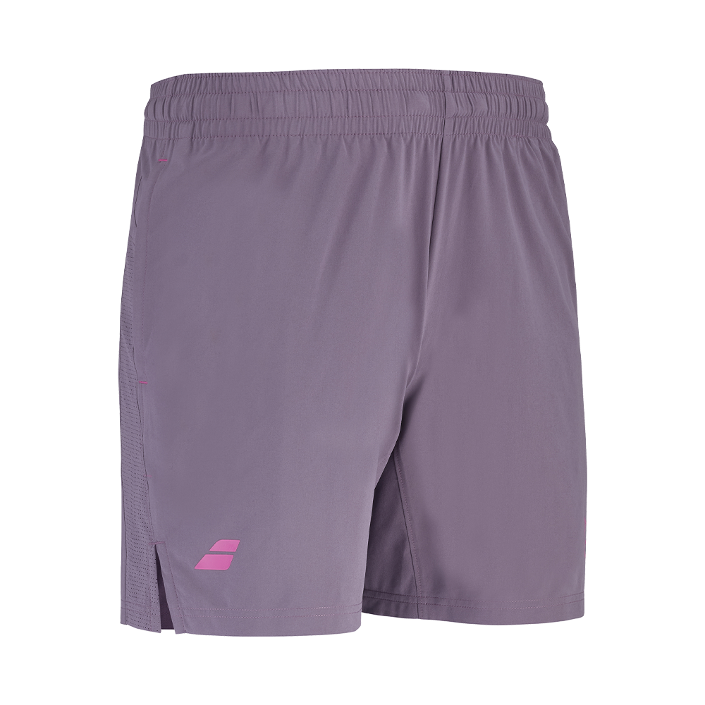 2027 Babolat Lebrón men's padel shorts (Dark Plum) - angled view