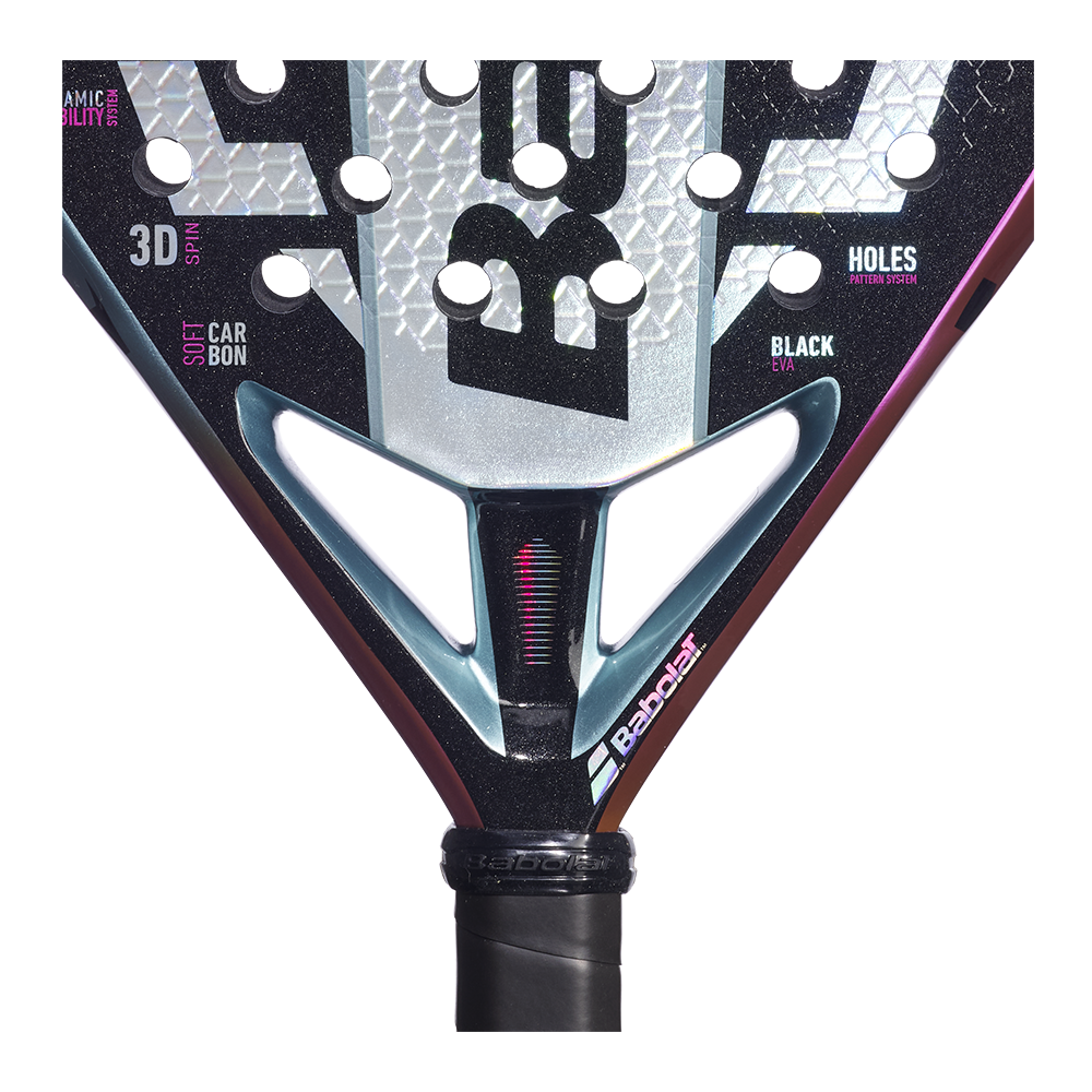 Babolat Viper Soft Juan Lebrón 3.1 padel racket - face and throat detail