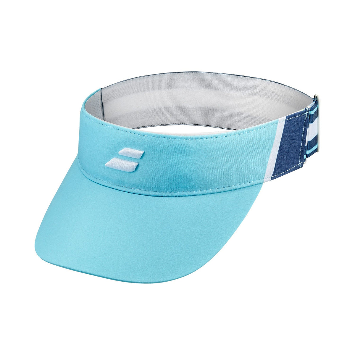 Babolat Elastic padel visor (Light Blue) - angled front view