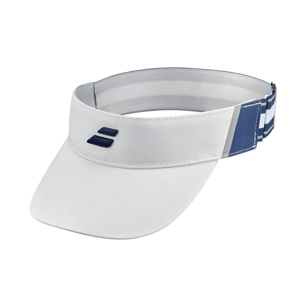 Babolat Elastic padel visor (White) - angled front view