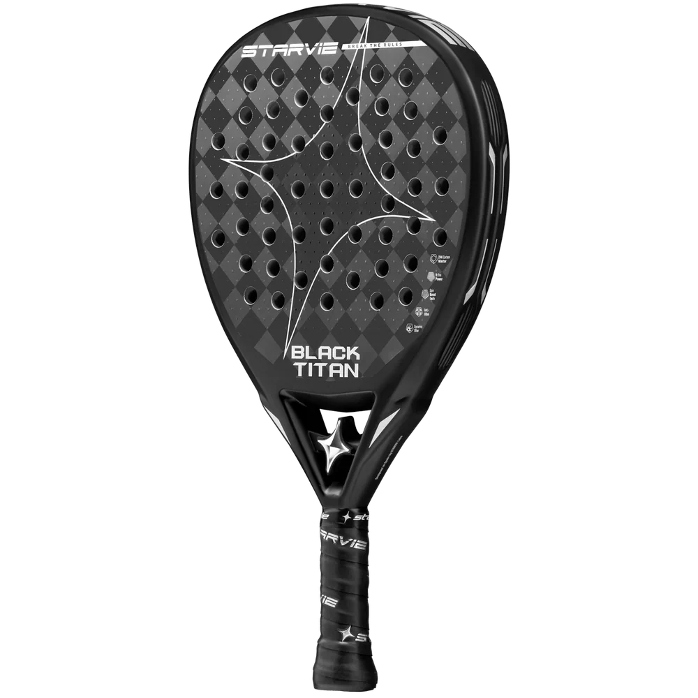 StarVie Black Titan padel racket - reverse face view