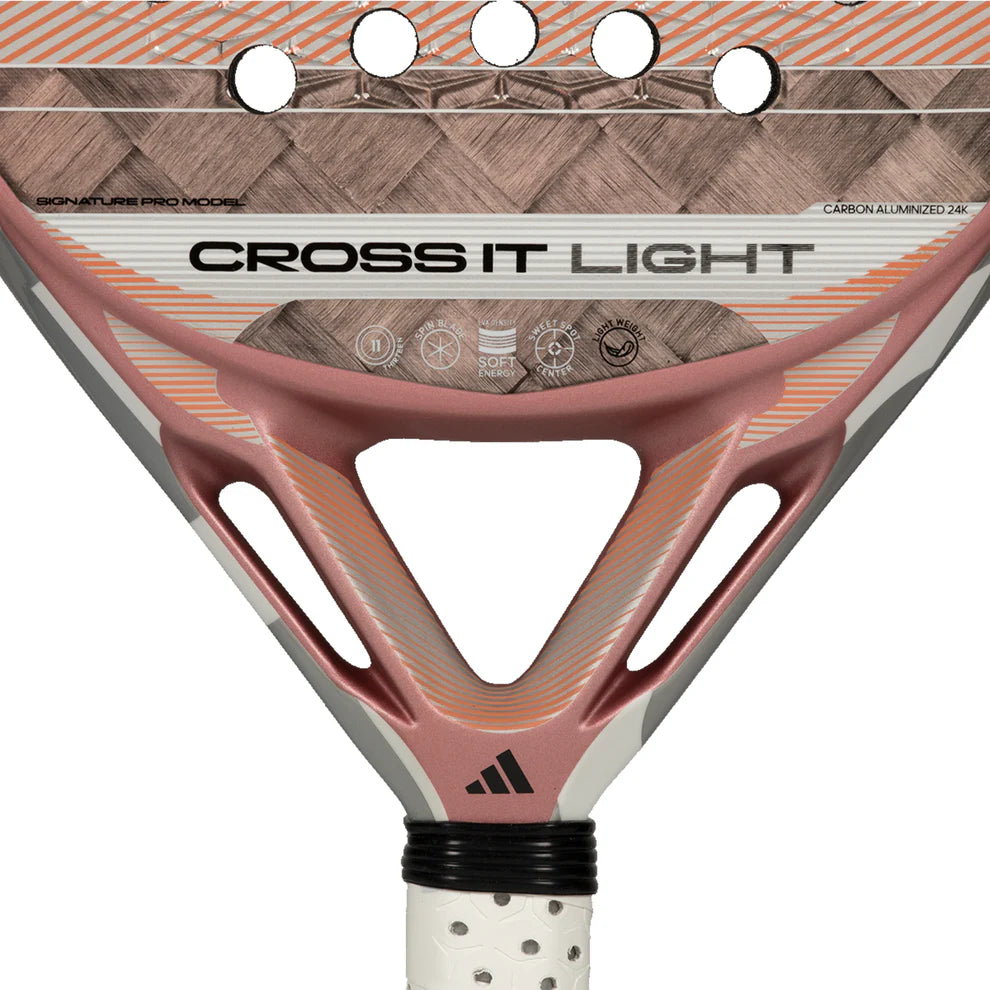 2026 Adidas CrossIt Light padel racket - close-up of the heart bridge