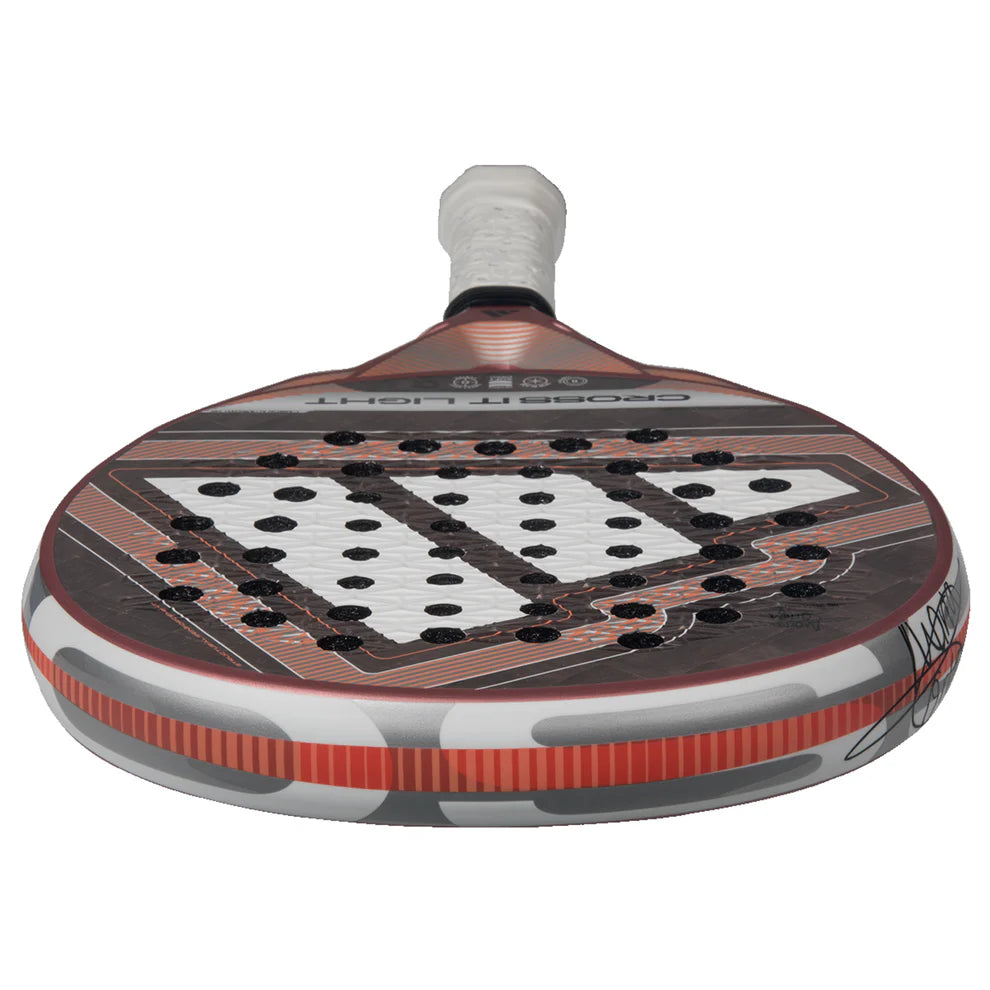 2026 Adidas CrossIt Light padel racket - laid flat showing the face