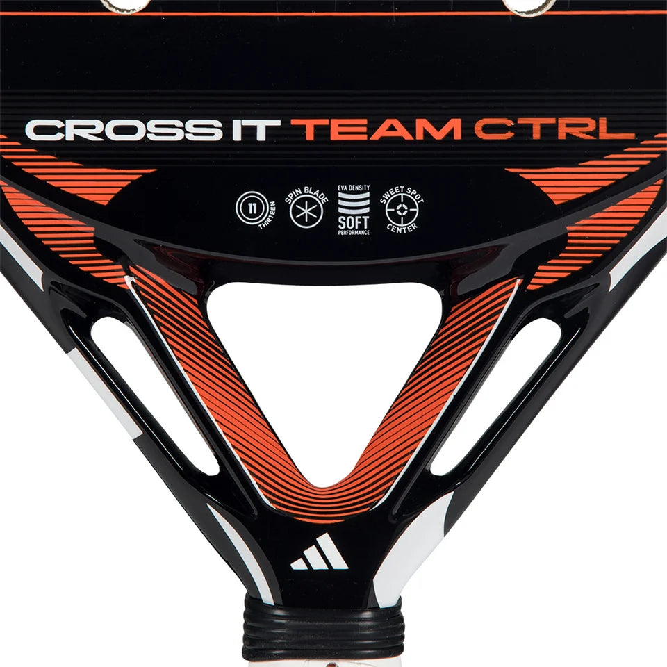 2026 Adidas CrossIt Team Control padel racket - close-up of the heart bridge