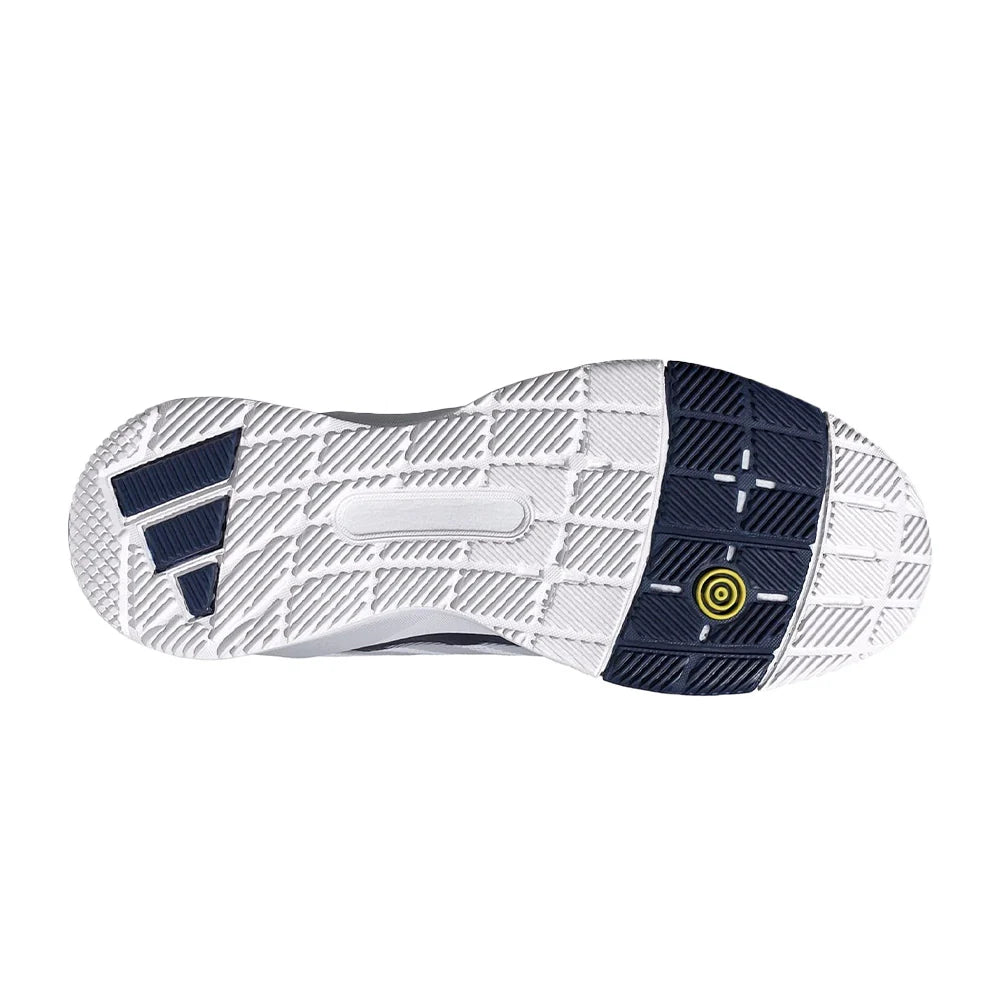 2026 Adidas Crazyquick LS Padel Shoes - White / Dark Blue - outsole tread pattern
