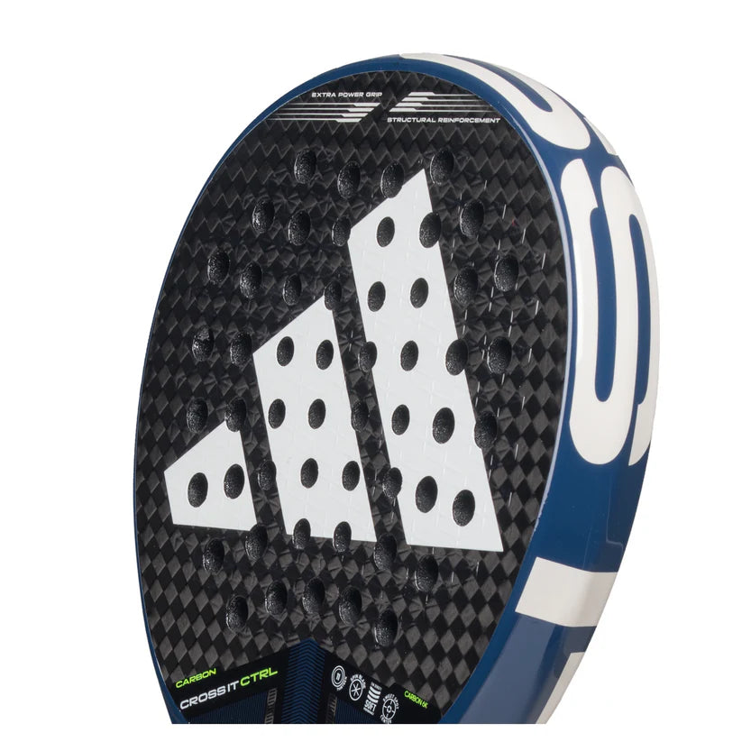 2025 Adidas Cross It Carbon CTRL 3.4 padel racket - angled close-up of the hitting face