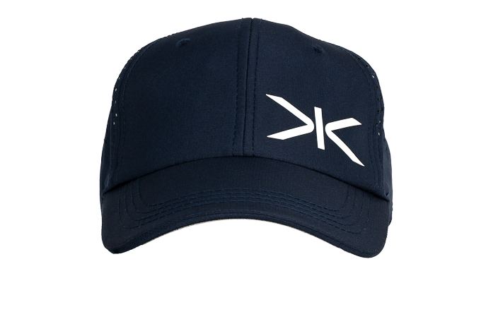 Kupe Navy Cap - front view showing the embroidered logo on the crown