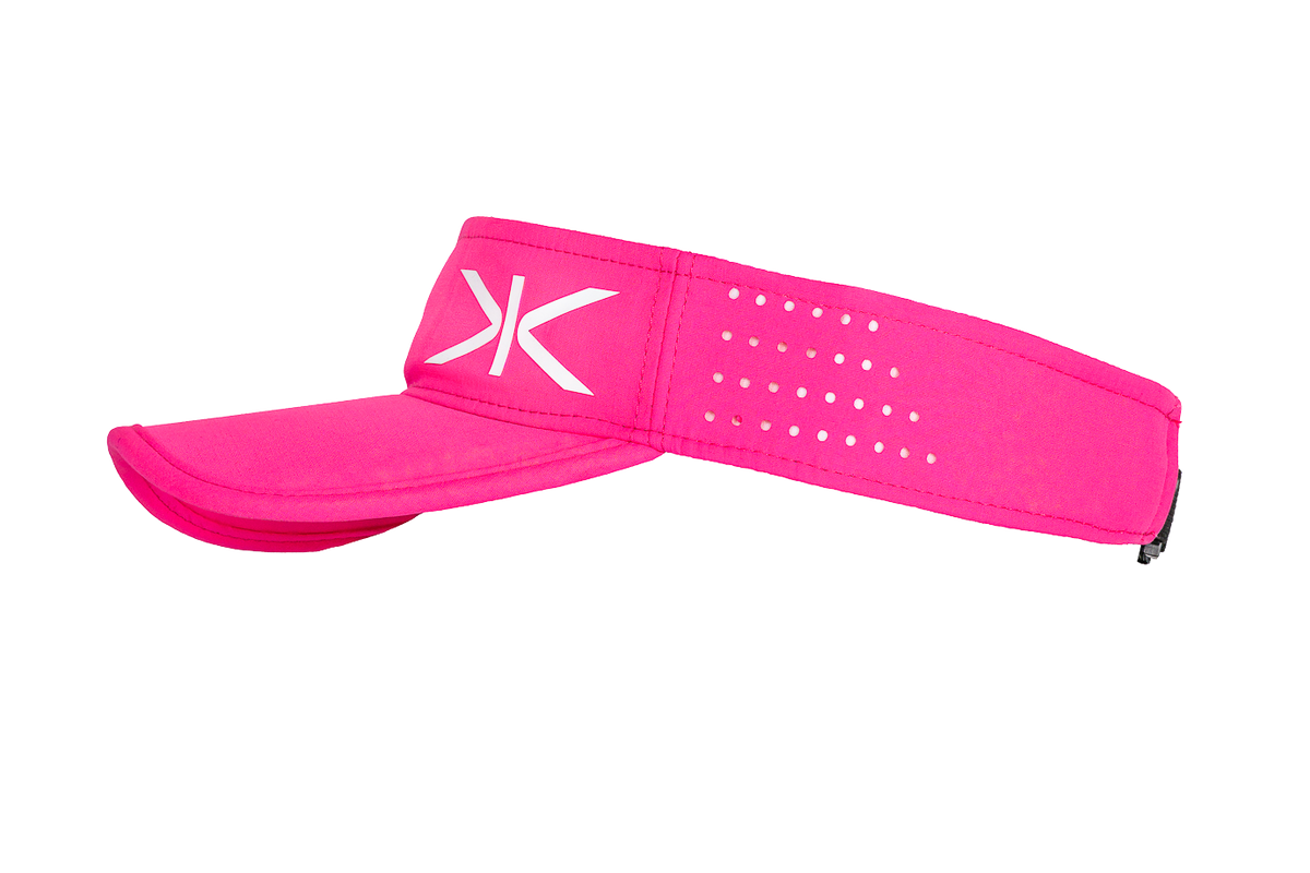 Kupe Pink Visor - angled rear view showing the adjustable strap