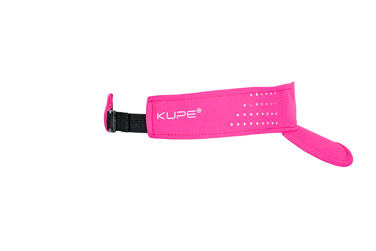Kupe Pink Visor - side profile showing the peak and perforated band