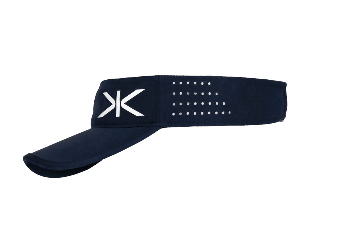 Kupe Navy Visor - angled view showing the peak and perforated band