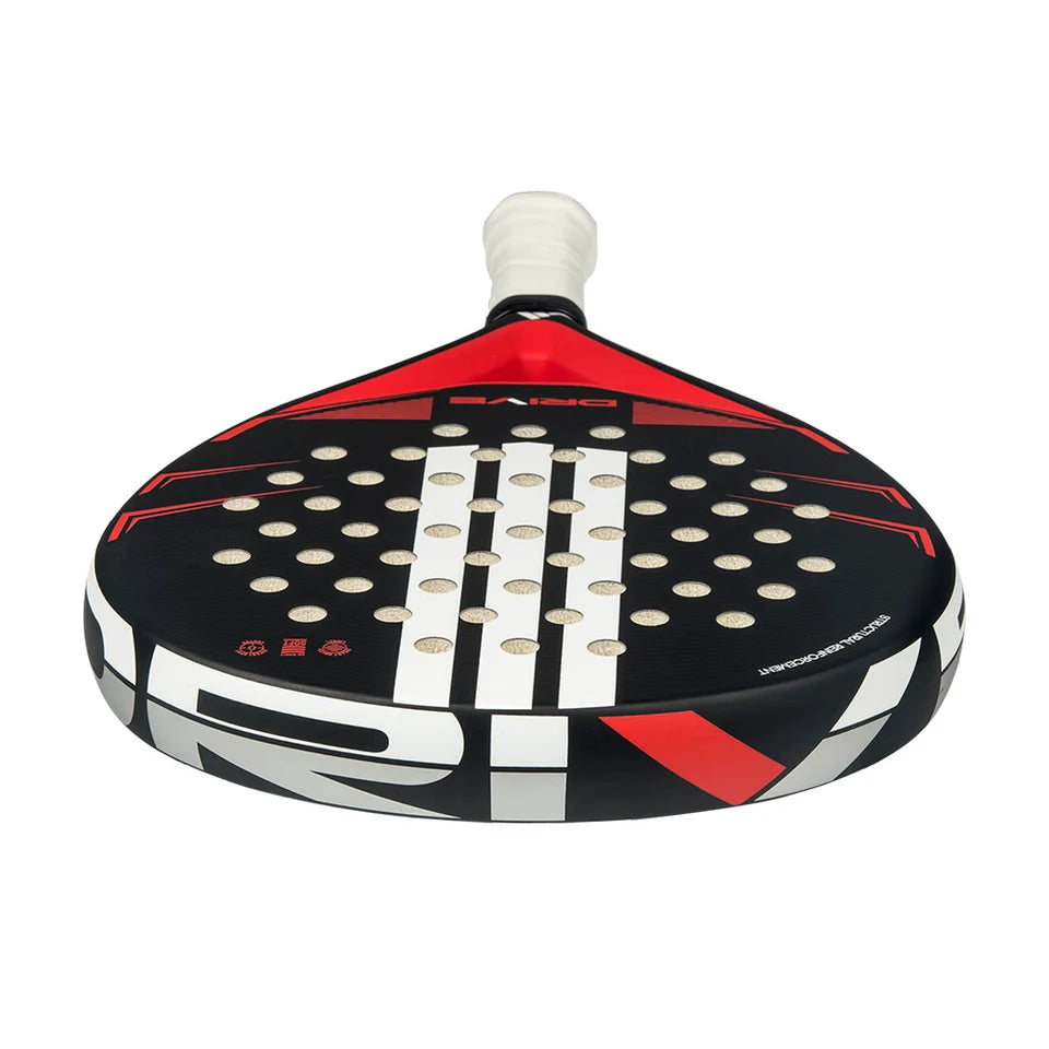2026 Adidas Drive (Black) padel racket - laid flat showing the face