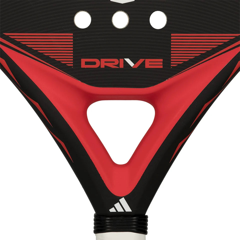 2026 Adidas Drive (Black) padel racket - close-up of the heart bridge