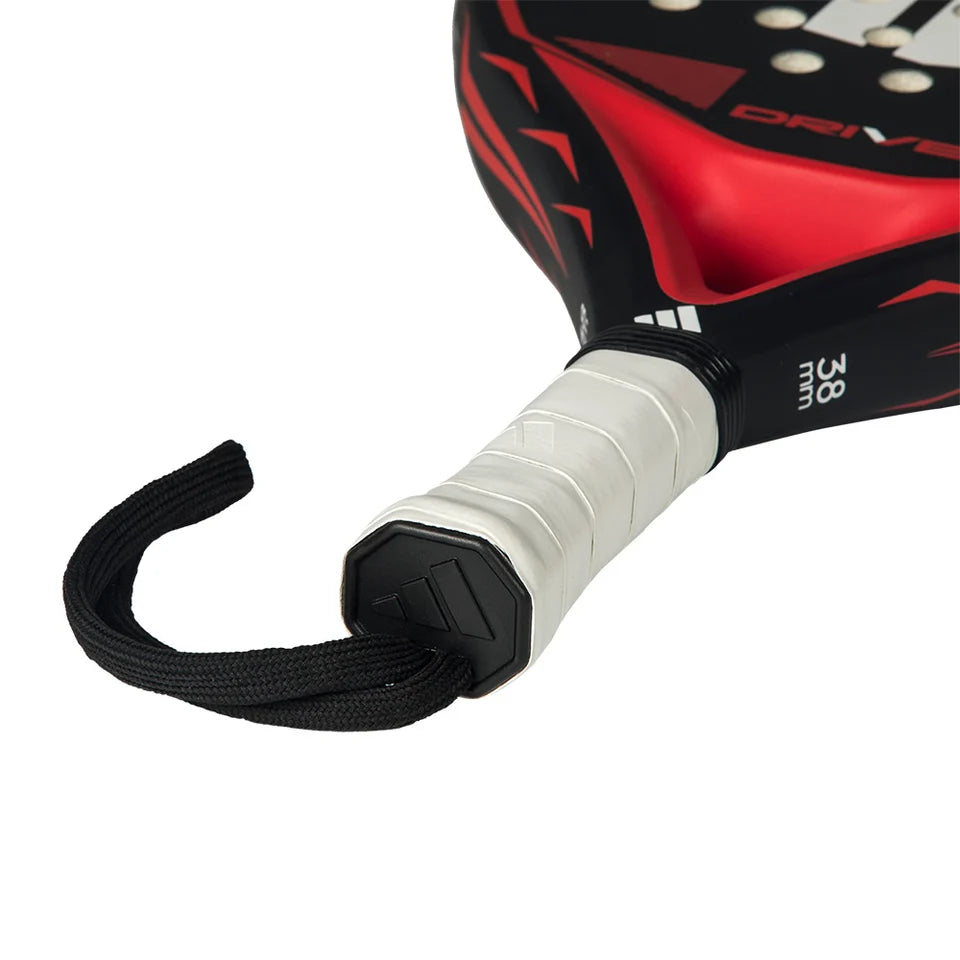 2026 Adidas Drive (Black) padel racket - grip and wrist strap detail