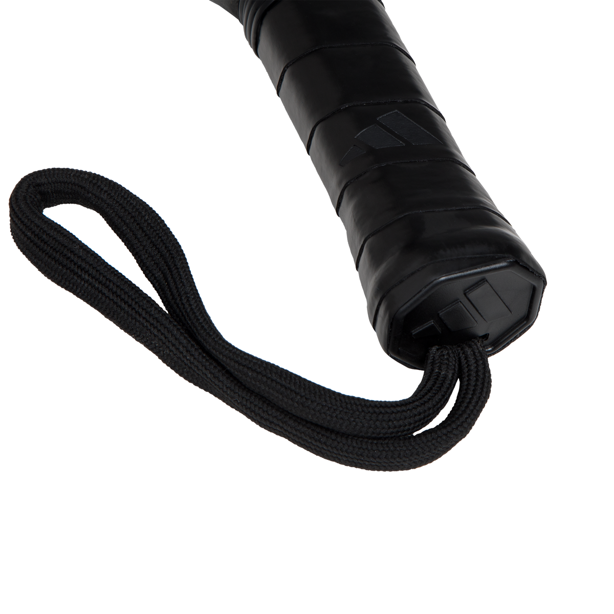 2025 Adidas Drive Black 3.4 padel racket - grip and wrist strap detail