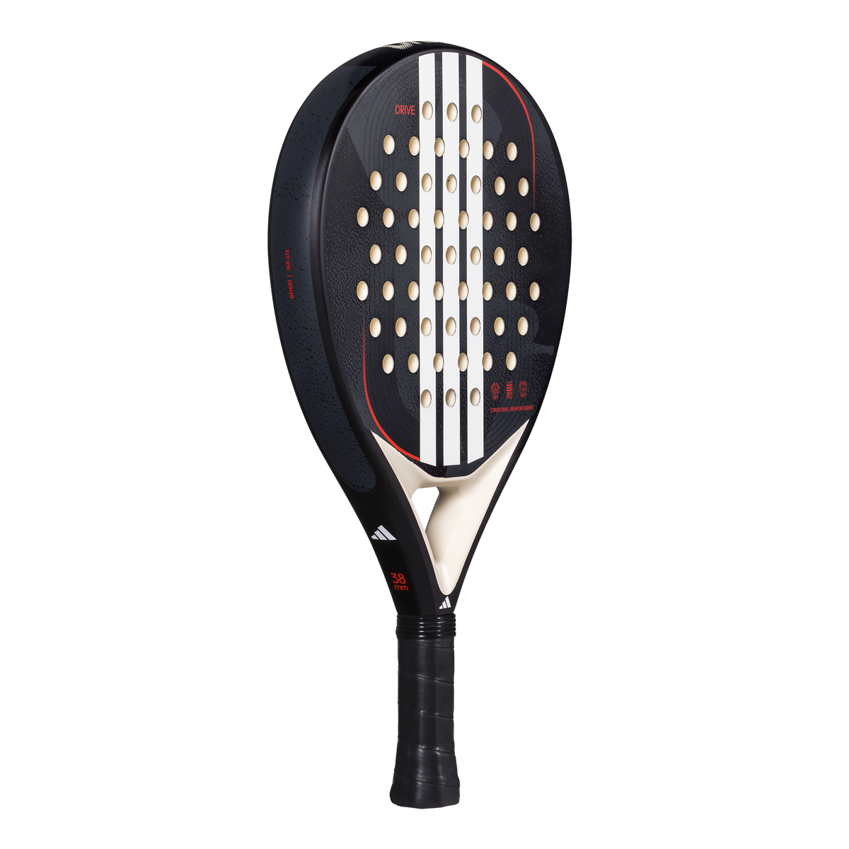 2025 Adidas Drive Black 3.4 padel racket - reverse face