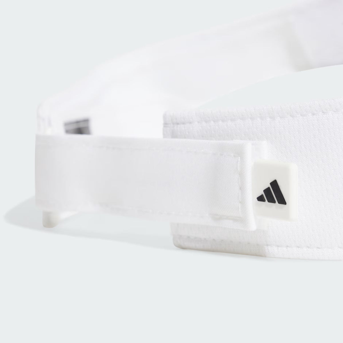 Adidas Climacool padel visor (White) - strap and logo tab detail