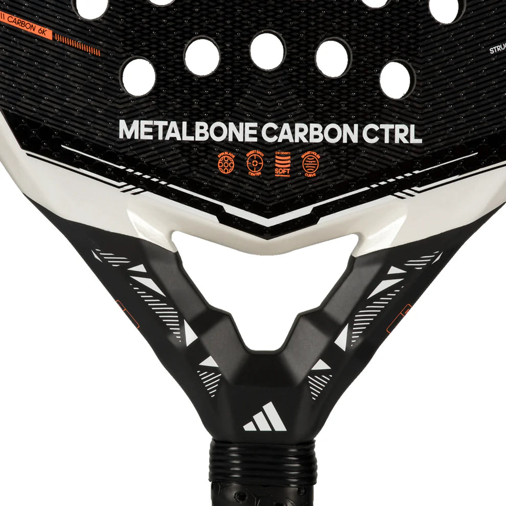 2026 Adidas Metalbone Carbon CTRL padel racket - close-up of the heart bridge