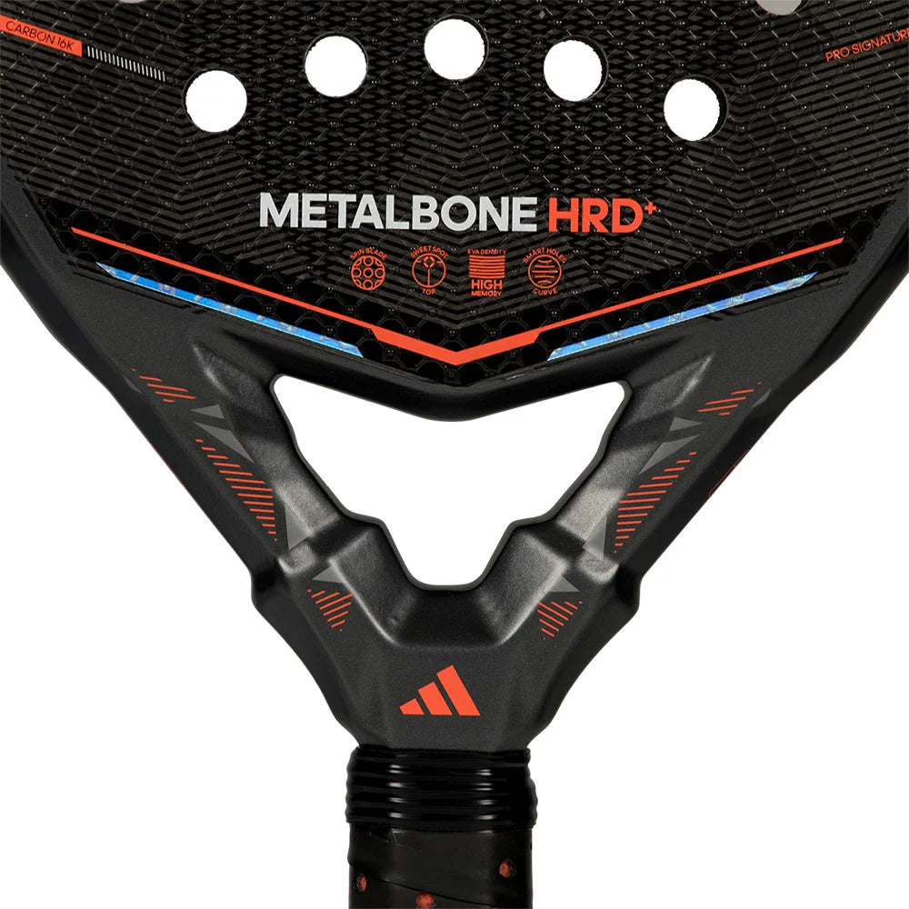 2026 Adidas Metalbone HRD+ padel racket - close-up of the heart bridge