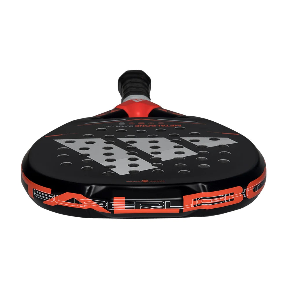 2026 Adidas Metalbone Superlight padel racket - laid flat showing the face