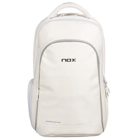 Nox Pro Series White Backpack - front view
