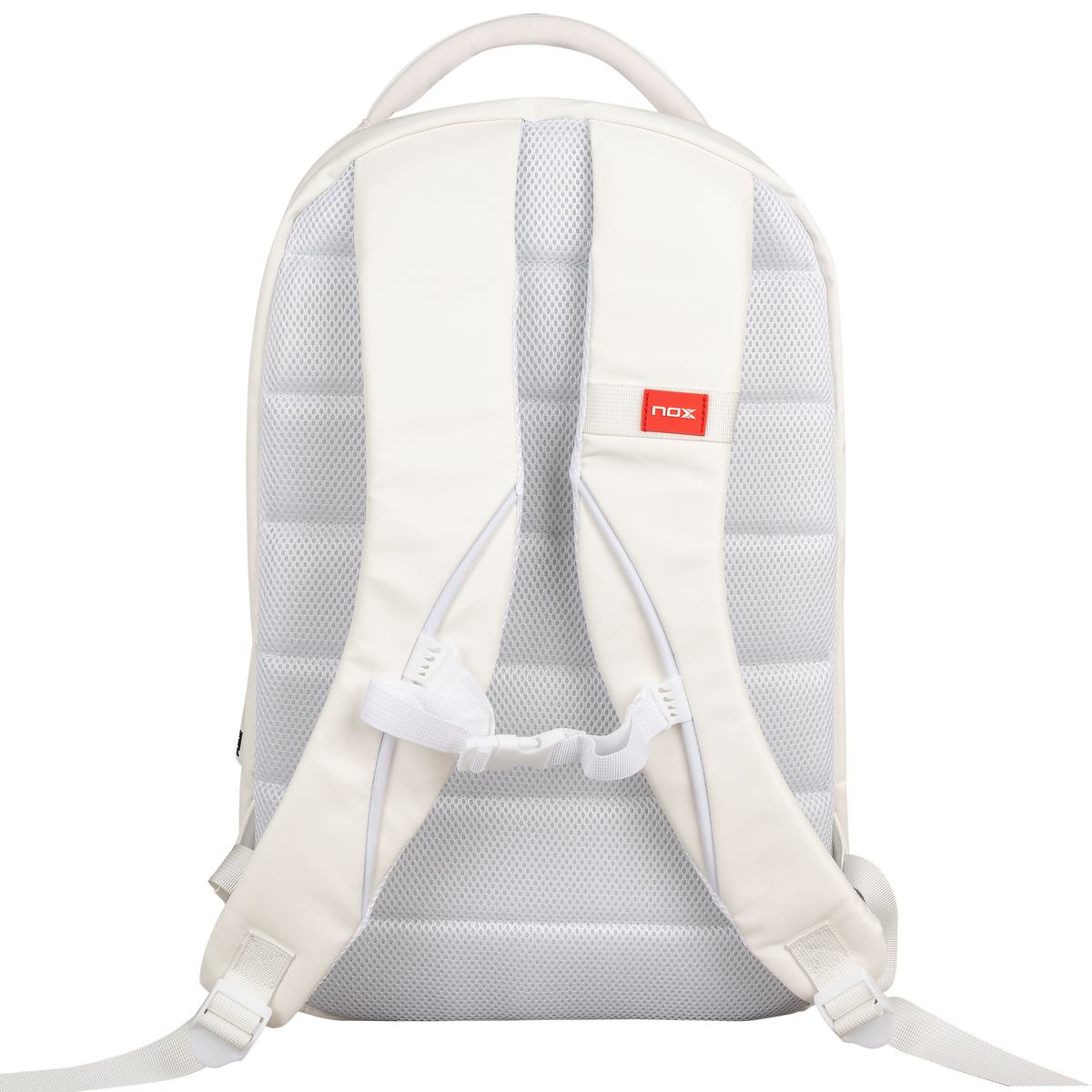 Nox Pro Series White Backpack - rear view showing the harness