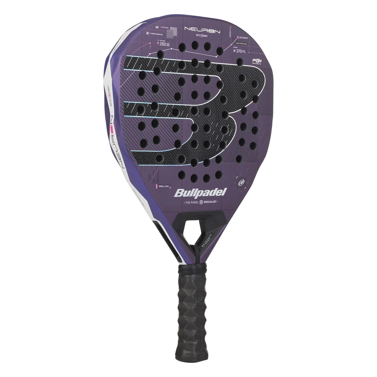 Bullpadel Neuron 02 Edge padel racket - angled view