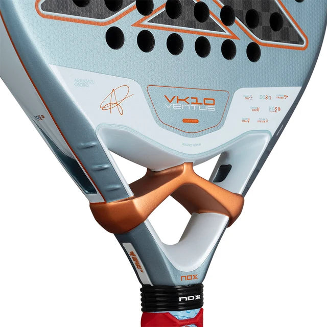 2026 Nox VK10 Ventus 12k Control By Aranzazu Osoro padel racket - close-up of the heart bridge
