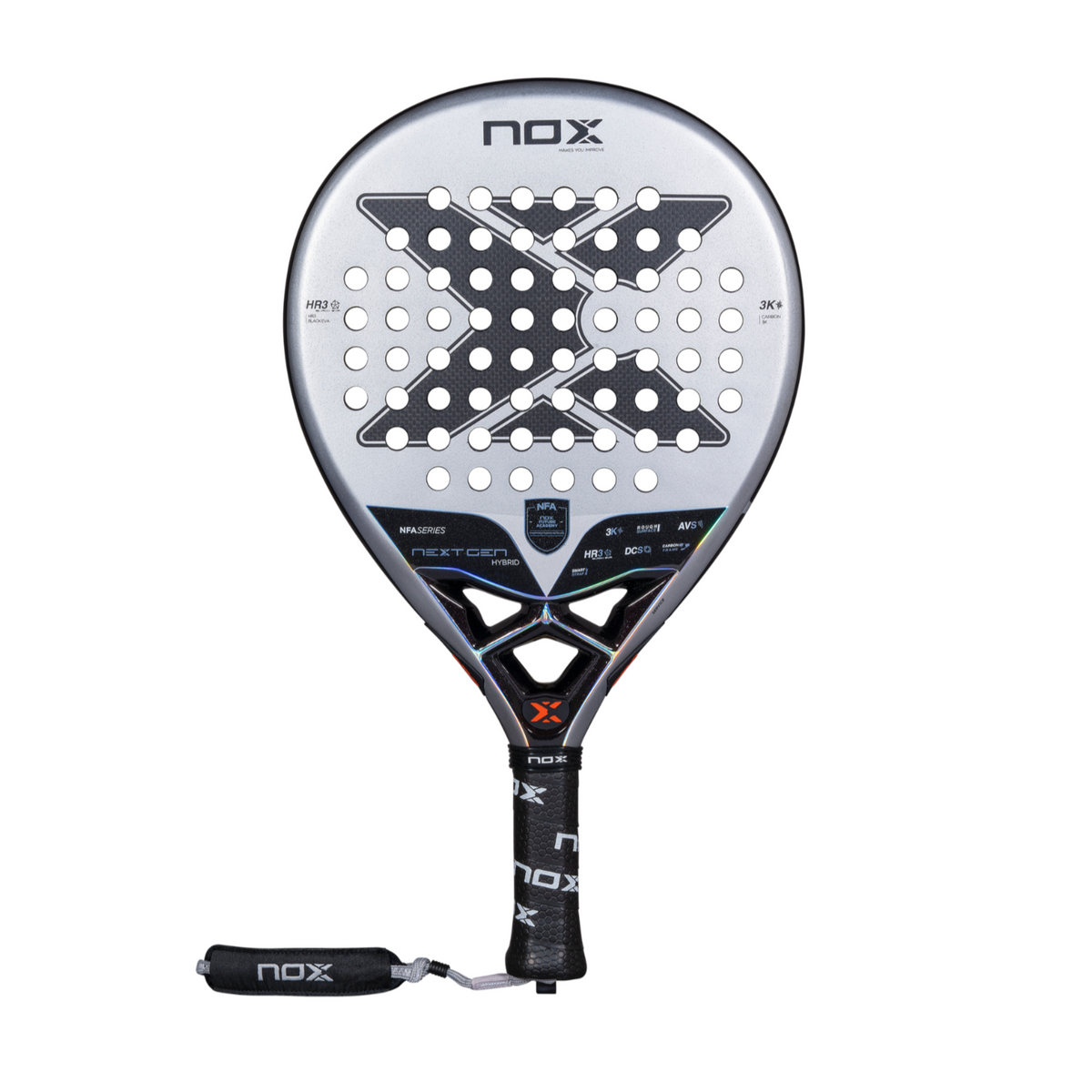 2025 Nox NextGen Pro Hybrid 3K NFA Series padel racket - front face