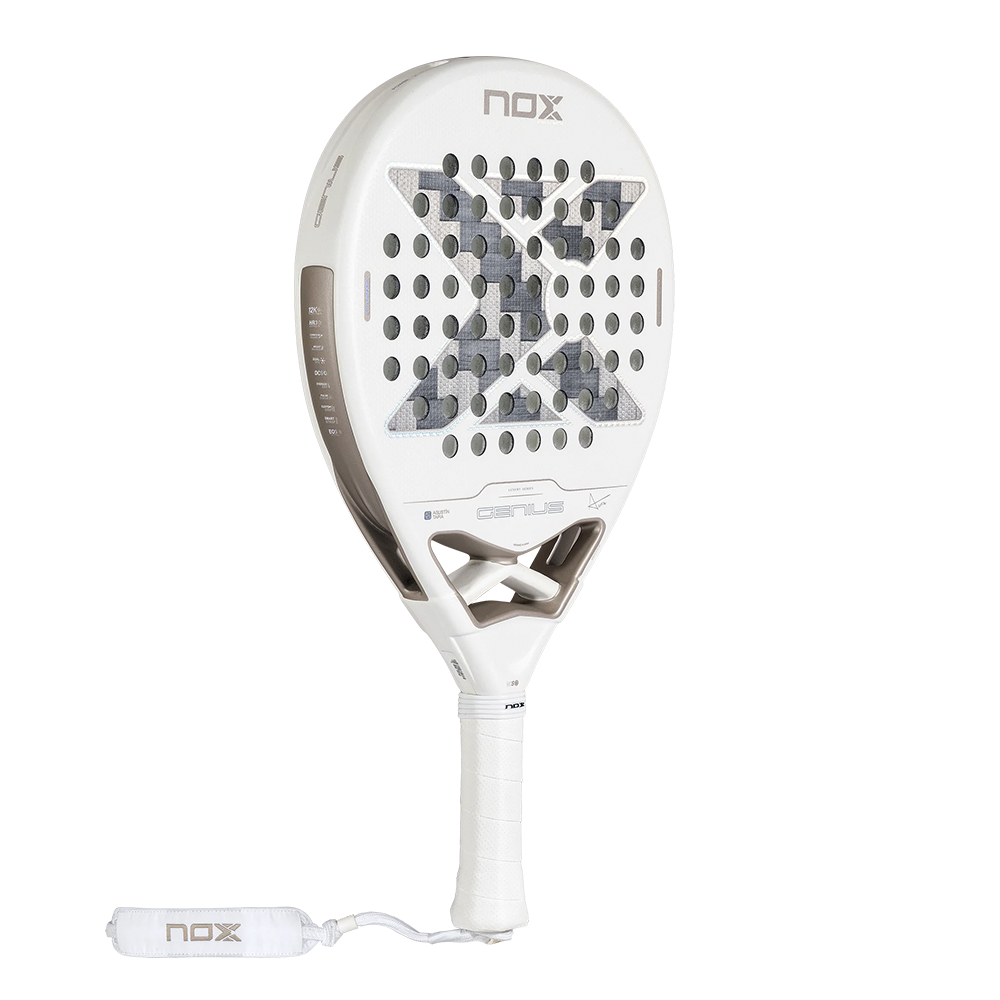 Nox Genius 12K Alum Xtrem Lite By Agustin Tapia padel racket - angled view