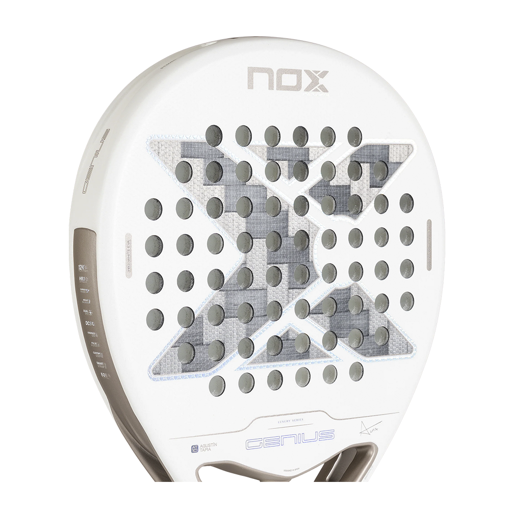 Nox Genius 12K Alum Xtrem Lite By Agustin Tapia padel racket - textured playing-surface detail