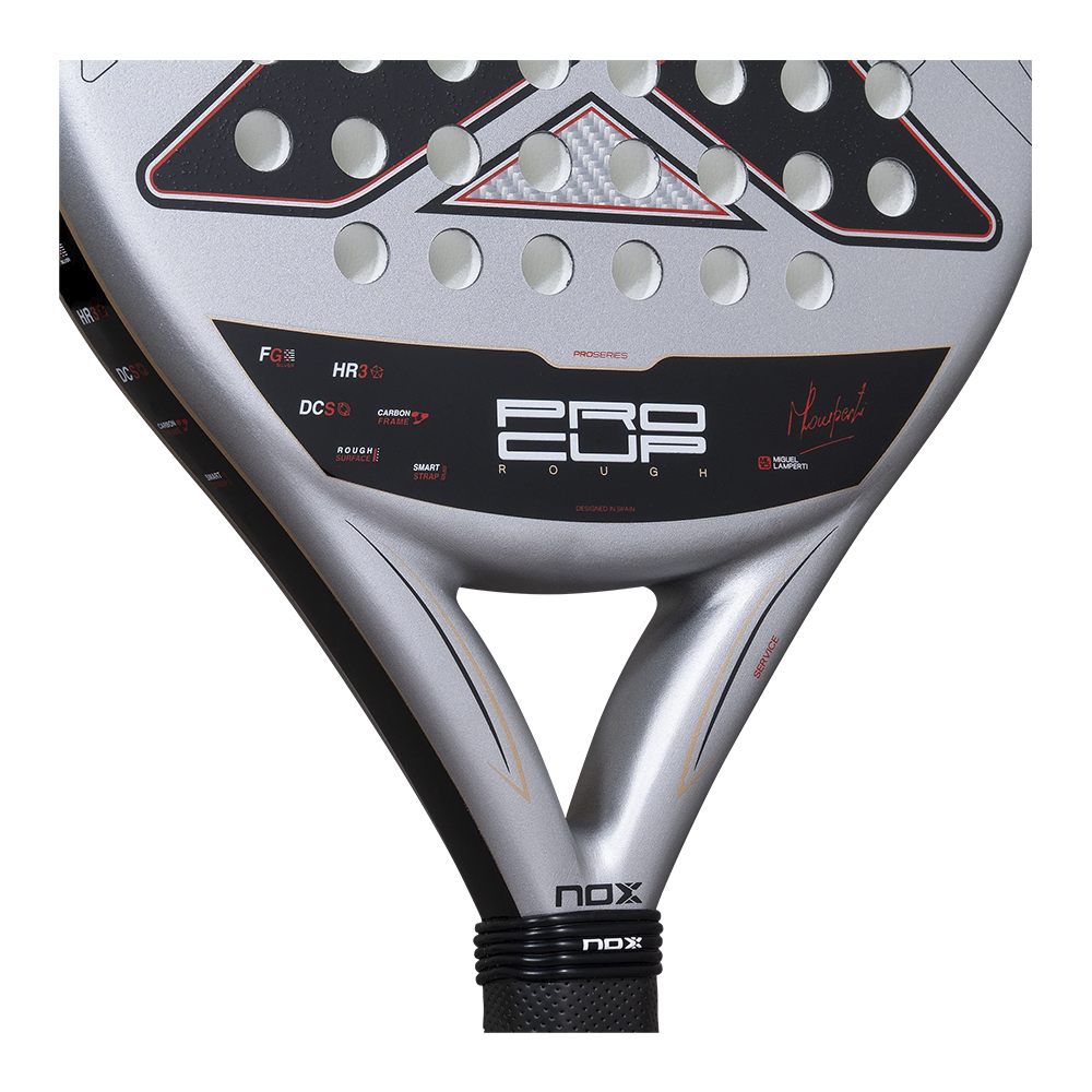 Nox Pro Cup Rough Surface By Miguel Lamperti padel racket - heart detail