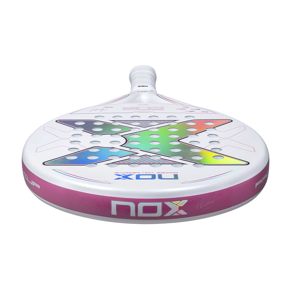 Nox Pro Cup Light (Silver) By Miguel Lamperti padel racket - top view