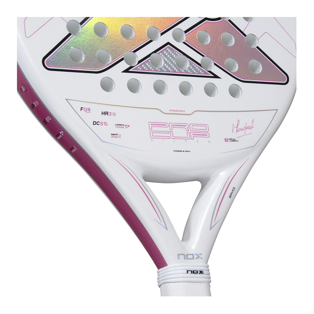 Nox Pro Cup Light (Silver) By Miguel Lamperti padel racket - heart detail