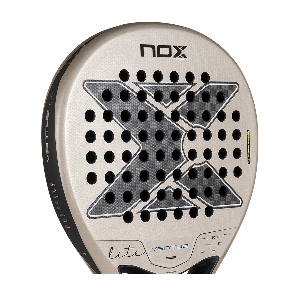 Nox Ventus 12K Hybrid Lite padel racket - textured playing-surface detail
