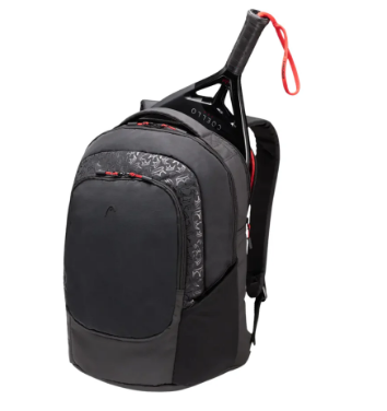 Head Coello Pro X Padel Backpack - side profile view with a racket stowed