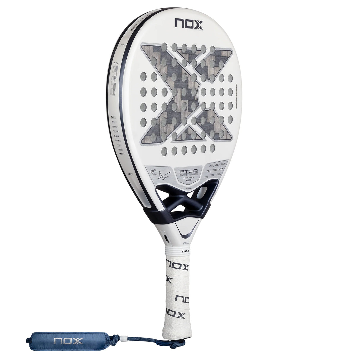 Nox AT10 Genius 12K Alum Xtrem Lite By Agustin Tapia padel racket - angled view (alternate)