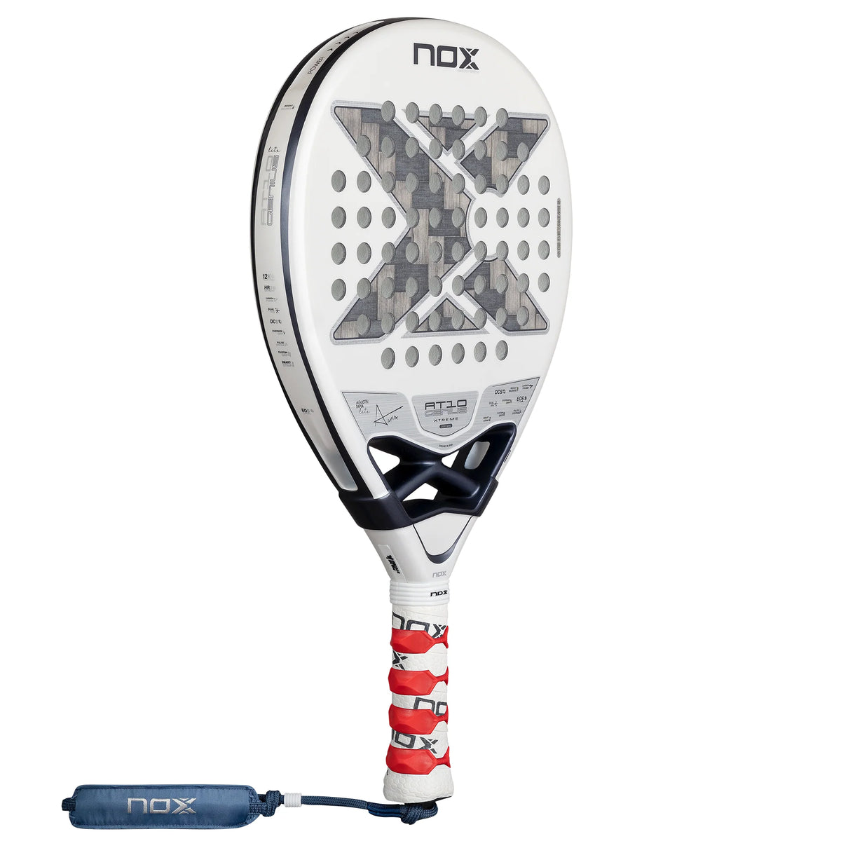 Nox AT10 Genius 12K Alum Xtrem Lite By Agustin Tapia padel racket - angled view