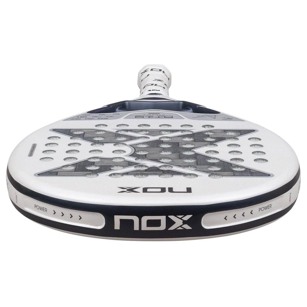 Nox AT10 Genius 12K Alum Xtrem Lite By Agustin Tapia padel racket - top of frame view